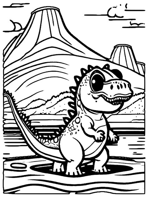 Dinosaur Coloring Page · Creative Fabrica