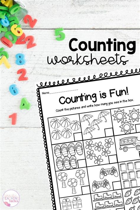 Kindergarten Counting Objects Worksheets Cut And Paste Counting