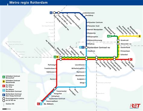 Randstadrail The Hague Metro Map Netherlands Den Haag Niederlande