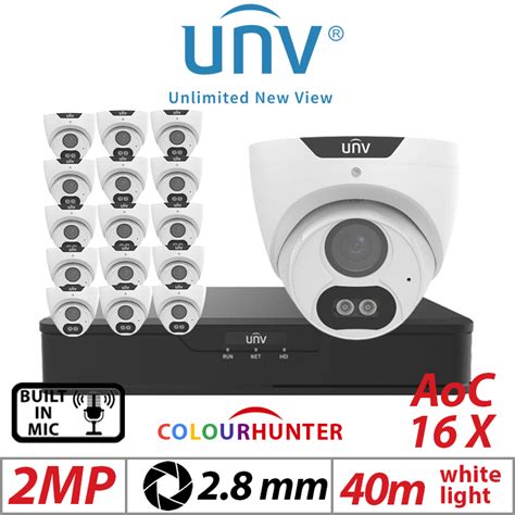 2MP 16CH UNIVIEW KIT 16X COLORHUNTER 24 7 COLOR IMAGES BUILT IN