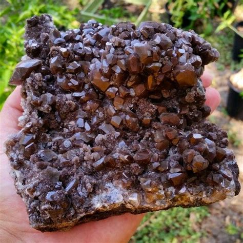 Brown Chocolate Calcite Crystal Bed From Santa Eulalia Mexico