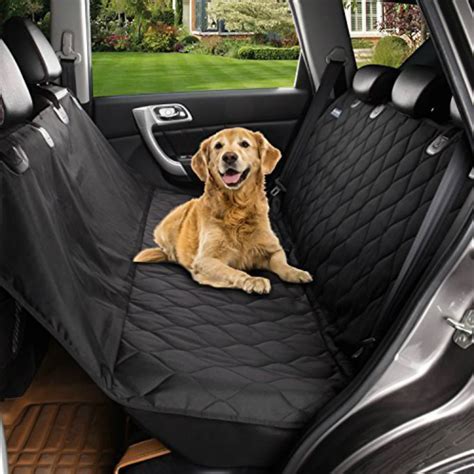 Universal Black Dog Seat Covers for Cars with Extra Side Flaps Hammock ...