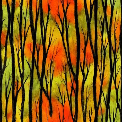 Forest in Autumn Watercolor Painting · Creative Fabrica