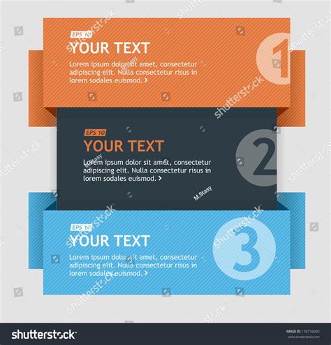 Vector Colorful Text Boxes Infographics Options Stock Vector Royalty