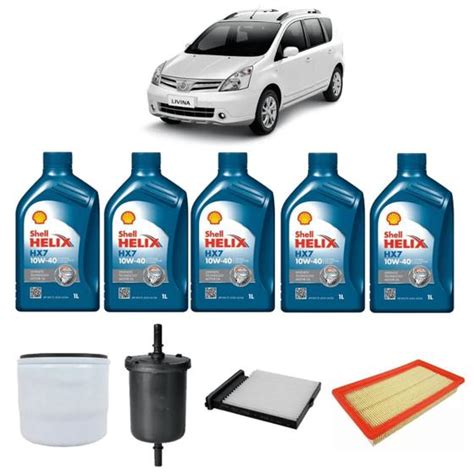 Kit Troca De Óleo Nissan Livina 1 8 16v Flex Todos Filtros Shell