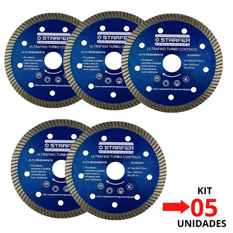 Kit Disco De Corte Ultrafino Turbo Continuo P Porcelanato Starfer