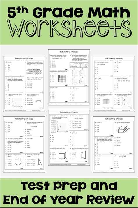 Mathematics For 5th Grade Test