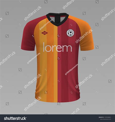 Realistic Soccer Shirt Galatasaray 2020 Jersey Stock Vector (Royalty ...