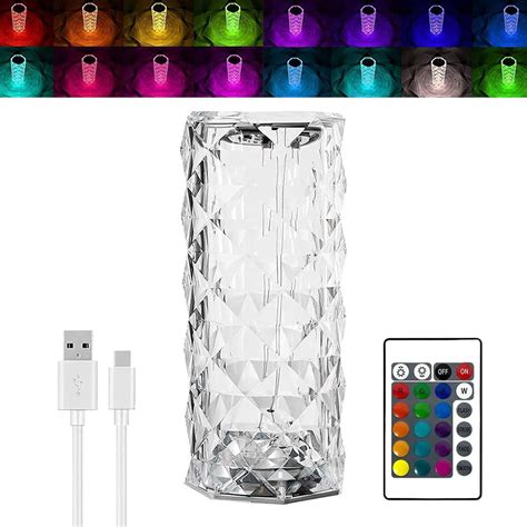 Led Galda Lampa Ar Pulti Crystal Rose Rotallieta Lv