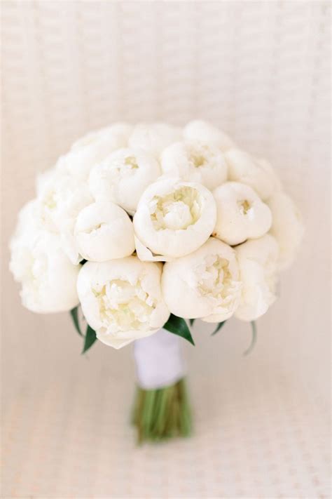 White Peony Bouquet | Bridal bouquet flowers, Bridal flower bouquet white, Bridal bouquet white ...