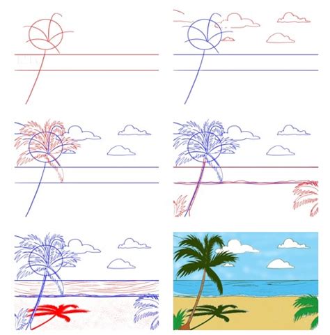 Comment Dessiner Id E De Plage Dessin Facile