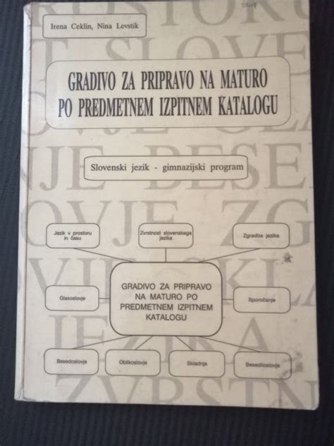 Gradivo Za Pripravo Na Maturo Iz Slovenskega Jezika