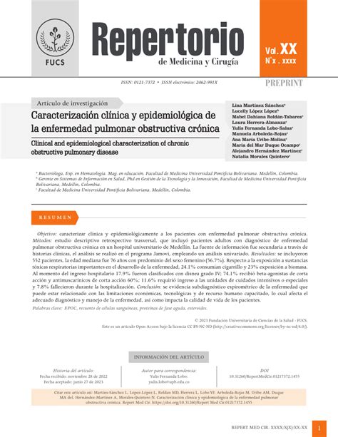 PDF Caracterización clínica y epidemiológica de la enfermedad