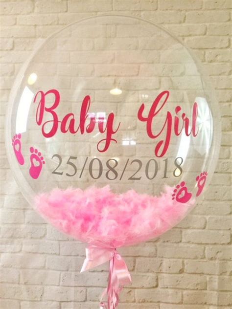 Personalised Gender Reveal Balloon Welcome Baby Party Gender Etsy Uk