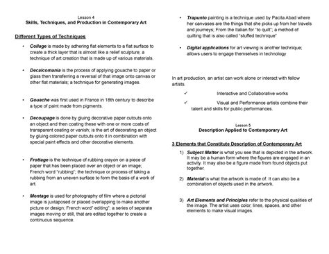 Cpar Module 1 Sem 2 Science Lesson 4 Skills Techniques And