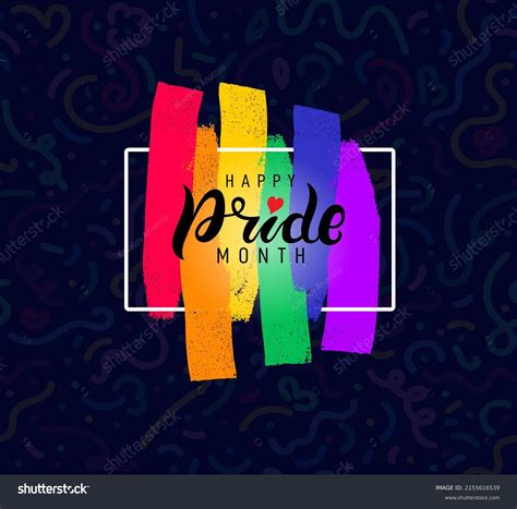 Pride Month 2022 Logo Rainbow Flag Stock Vector Royalty Free