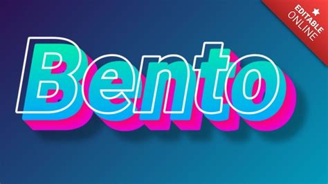 Bento 3D Flash Azul Y Rosa Generador De Efectos De Texto