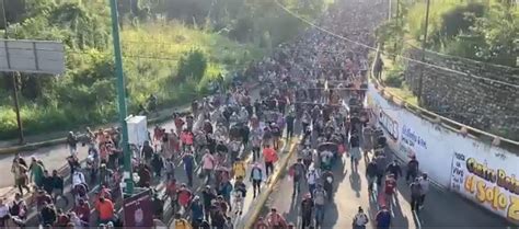 Watch New Illegal Migrant Caravan Crashes Through Mexican Forces En