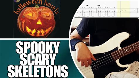 Spooky Scary Skeletons Andrew Gold Bass Cover With Tabs 80 Youtube