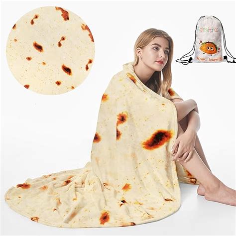 Admitrack Tortilla Envelop Blanket Burritos Round Envelop Blanket Tortilla Throw