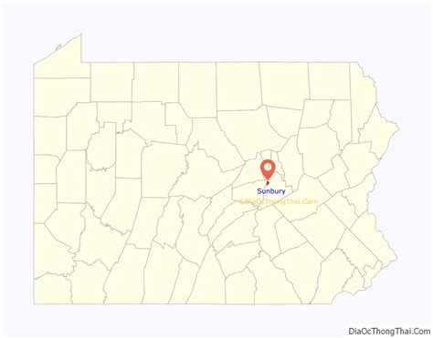 Map of Sunbury city, Pennsylvania