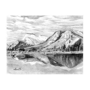 Mountain Range Sketch at PaintingValley.com | Explore collection of ...