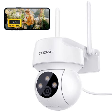 Cooau 2k Outdoor Surveillance Camera Ptz Wlan Camera Outdoor Ip Wifi Camera Outdoor