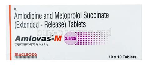 Buy Amlovas M Amlodipine Metoprolol Online