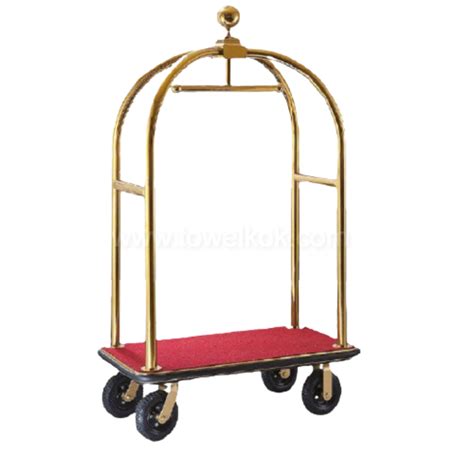 Stainless Steel Luggage Birdcage Trolley - (GOLD) - Towel Kok - Hotel ...
