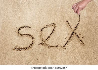 Sex Handwritten Sand On Beach Stock Photo Shutterstock