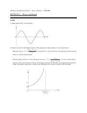 13d Waves And Optics FR Practice Problems ANSWERS Pdf AP Physics Free