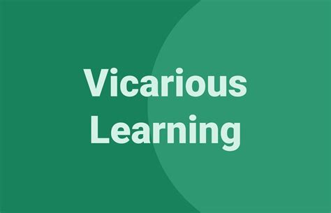 vicarious learning examples benefits  theory
