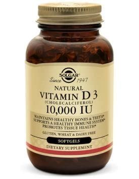 Solgar, la vitamine D3 (cholécalciférol) 10000 UI 120 Capsules