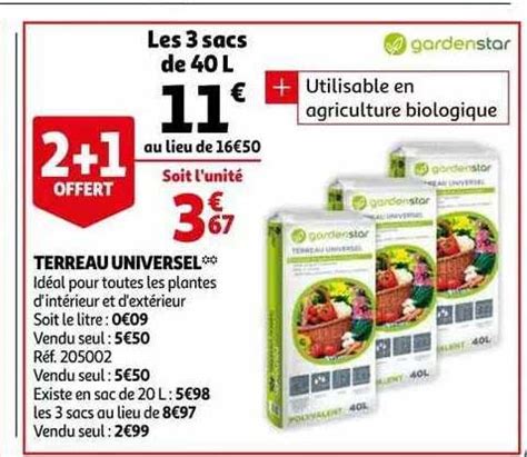 Promo Terreau Universel Gardenstar Chez Auchan ICatalogue Fr