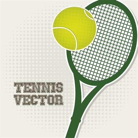 Premium Vector Tennis Design Over Vintage Background Vector Illustration