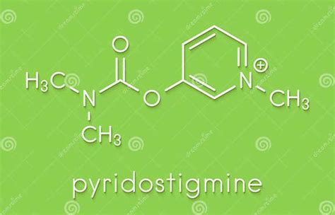 Pyridostigmine Cholinesterase Drug Molecule Used In Treatment Of Myasthenia Gravis And As