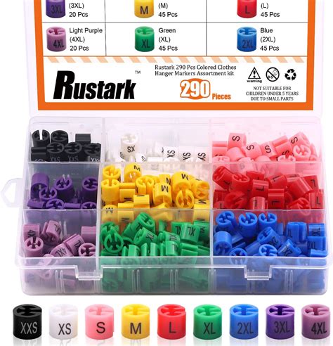 Amazon Rustark 290 Pcs Colored Clothes Hanger Markers Assortment