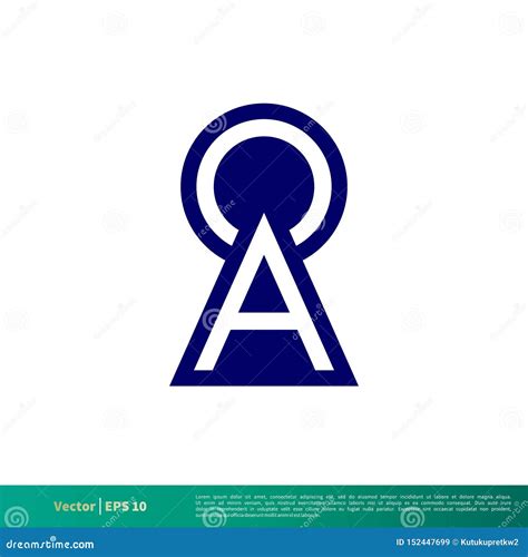 O A Letter Keyhole Icon Vector Logo Template Illustration Design Vector Eps 10 Stock Vector