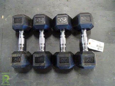 (2) Sets of 20-Lb Dumbbells - Roller Auctions