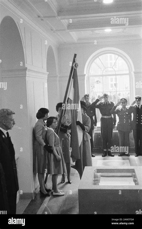 Princess Beatrix Irene Margriet And Marijke Hoist The Flag Above The