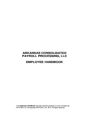 Fillable Online ARKANSAS CONSOLIDATED PAYROLL PROCESSING LLC EMPLOYEE