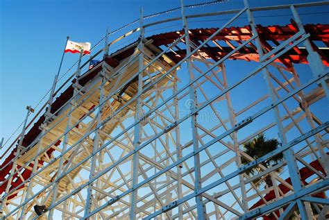 The Frames And Timbers Of A Historic Wooden Rollercoaster Editorial