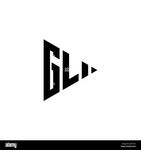 GL Monogram Logo Letter With Triangle Play Button Shape Style On