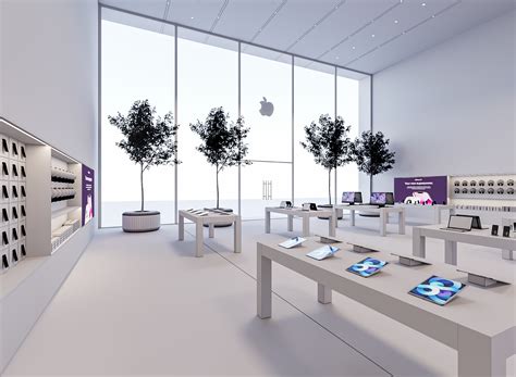 3D Apple Store Interior Exterior Hyper-Realistic - TurboSquid 1843776