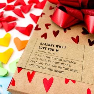 DIY Reasons Why I Love You Notes In 3D Paper Hearts Love Quotes 1st