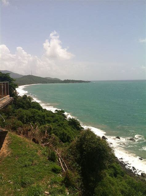 An Ocean View From The Top Of A Hill