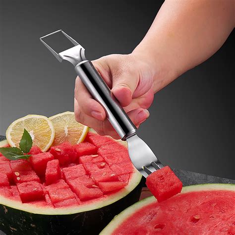 2 In 1 Stainless Steel Fruit Cutter Watermelon Cutter Newest Watermelon