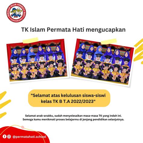 Selamat Atas Kelulusan Siswa Siswi Kelas Tk B T A Sekolah