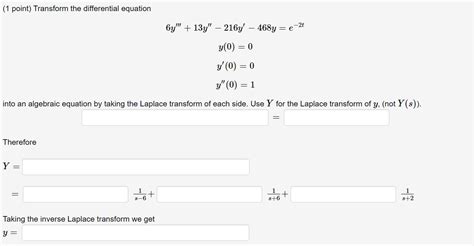 Solved Given The Second Order Initial Value Problem Chegg