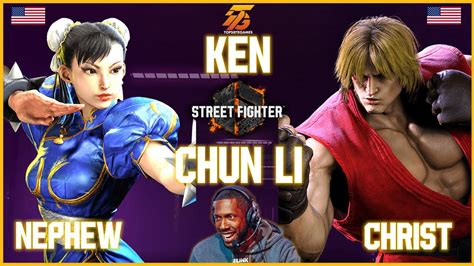 Sf6 Chris Tatarian Vs Nephew Ken Vs Chun Li Djon6 Comentando【street